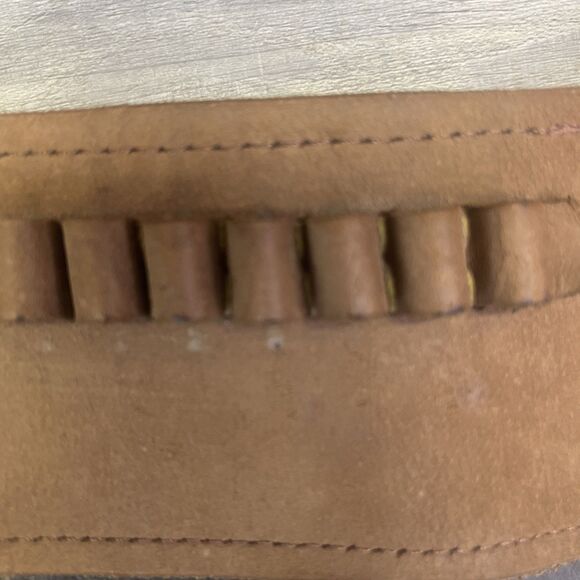 Vintage Leather Gun Holster Sz 42 For 22 Bullets Made In Mexico Western Cowboy - Picture 14 of 16